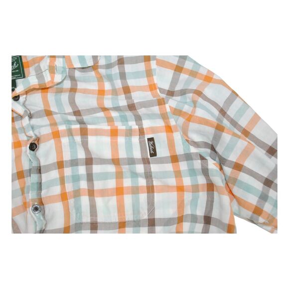 Woolrich Mens Size XL Plaid Short Sleeve Collared Shirt - Picture 4 of 6